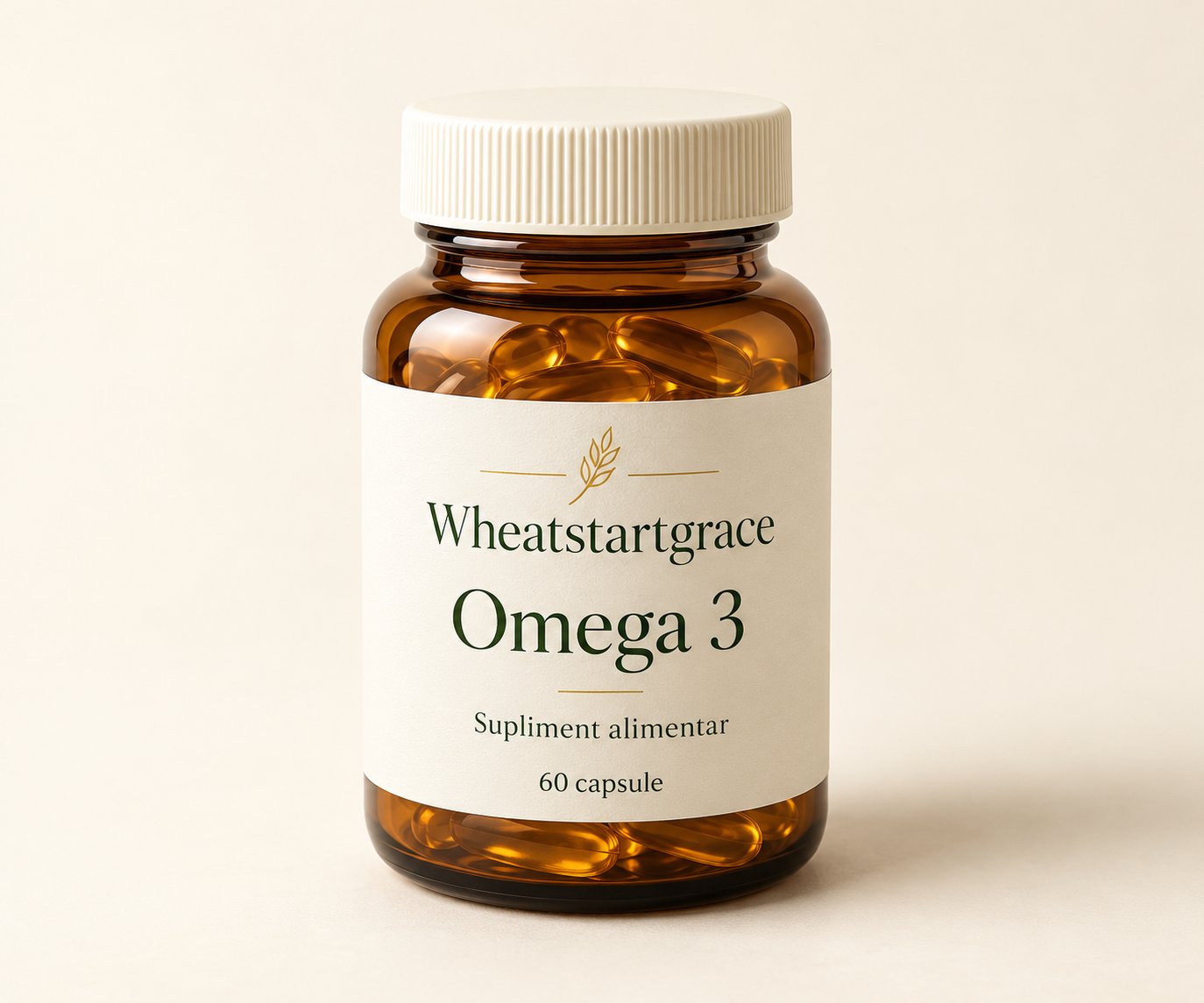 Wheatstartgrace — flacon Omega 3, 60 capsule