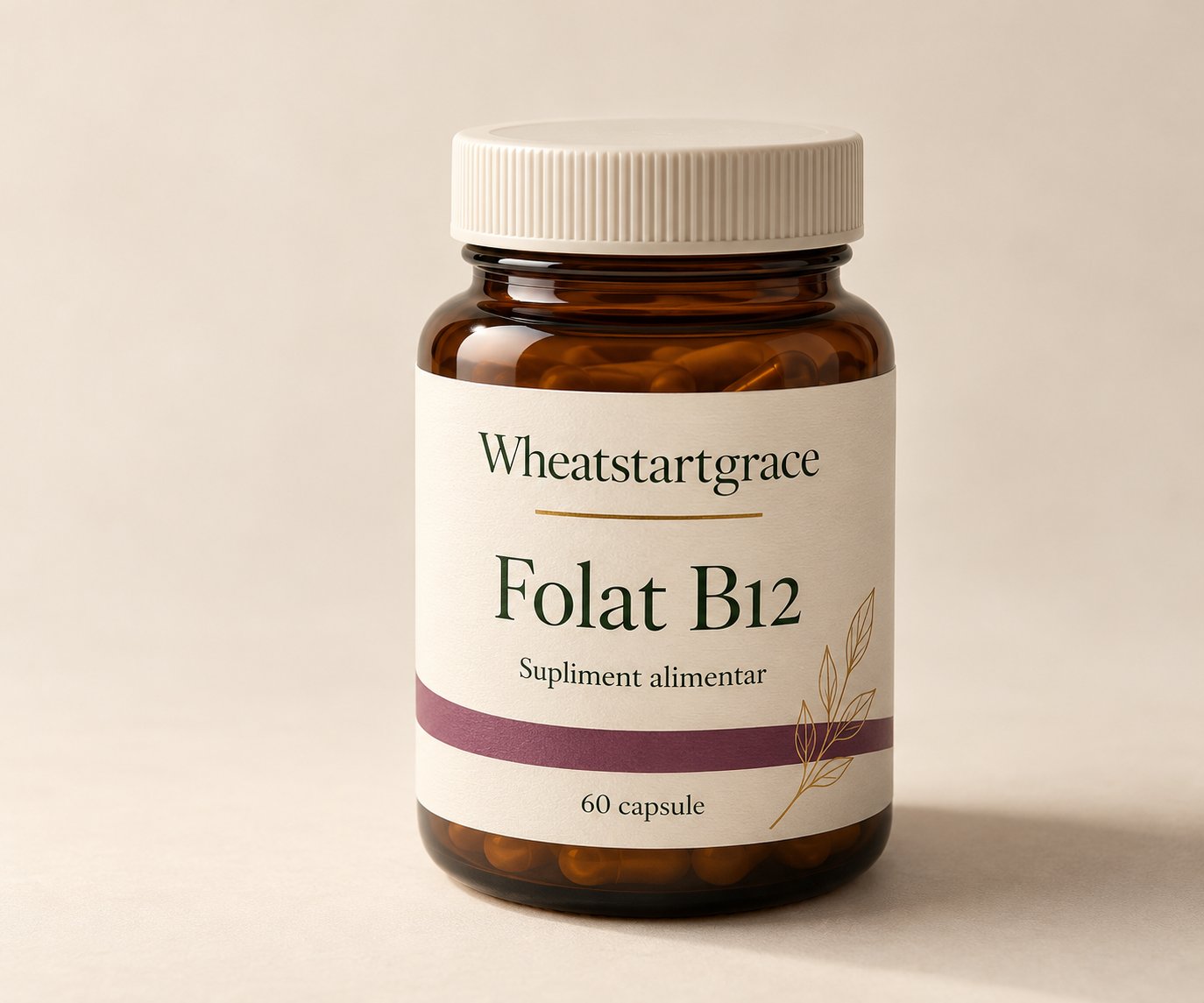Wheatstartgrace — flacon Folat B12, 60 capsule